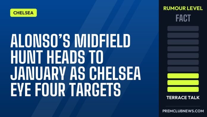 Alonso’s midfield hunt heads to January as Chelsea eye four targets Alonso’s midfield hunt heads to January as Chelsea eye four targets