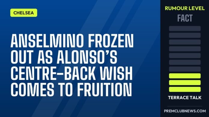 Anselmino frozen out as Alonso’s centre-back wish comes to fruition Anselmino frozen out as Alonso’s centre-back wish comes to fruition