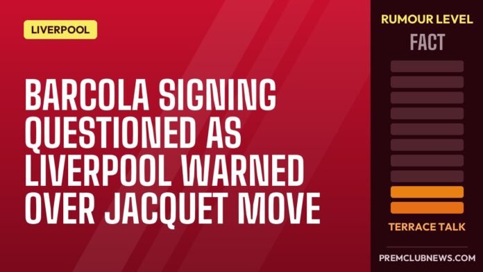 Barcola signing questioned as Liverpool warned over Jacquet move