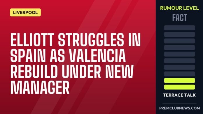 Elliott struggles in Spain as Valencia rebuild under new manager Elliott struggles in Spain as Valencia rebuild under new manager