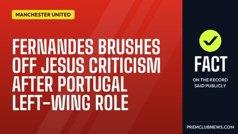 Fernandes brushes off Jesus criticism after Portugal left-wing role