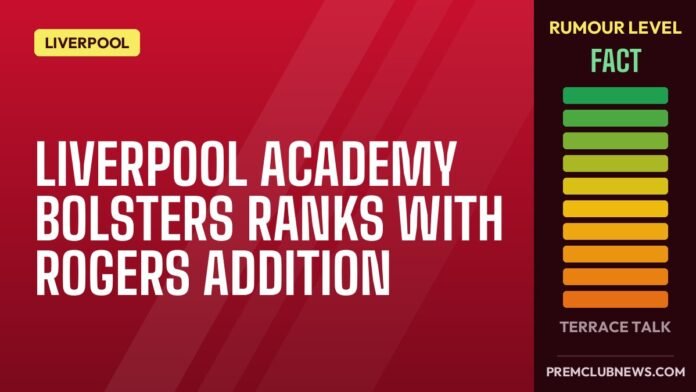 Liverpool Academy Bolsters Ranks with Rogers Addition