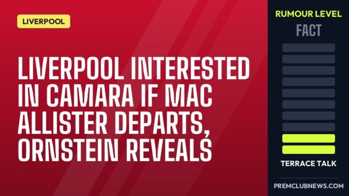 Liverpool interested in Camara if Mac Allister departs, Ornstein reveals