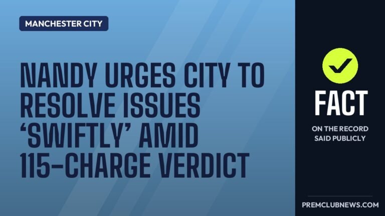 Nandy urges City to resolve issues ‘swiftly’ amid 115-charge verdict