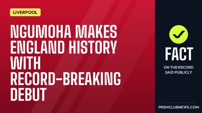 Ngumoha makes England history with record-breaking debut