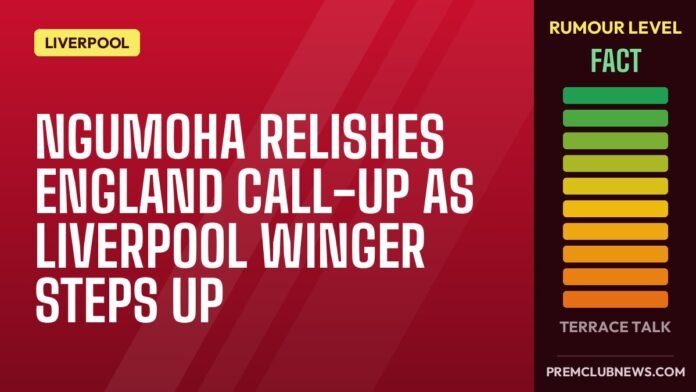 Ngumoha relishes England call-up as Liverpool winger steps up