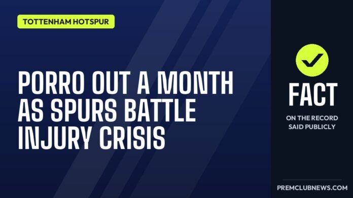 Porro out a month as Spurs battle injury crisis