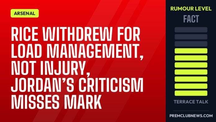 Rice withdrew for load management, not injury, Jordan’s criticism misses mark Rice withdrew for load management, not injury, Jordan’s criticism misses mark