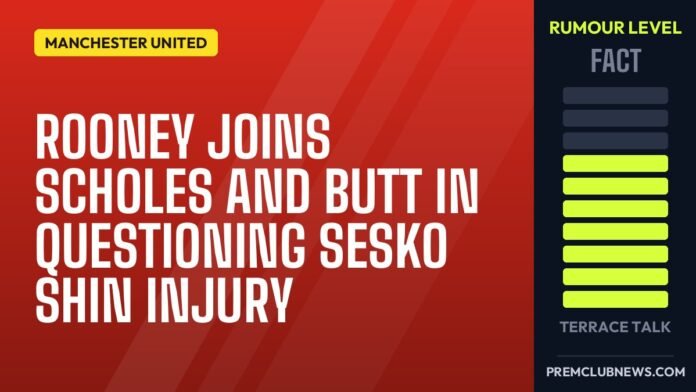Rooney joins Scholes and Butt in questioning Sesko shin injury