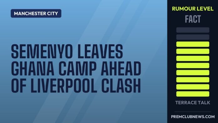 Semenyo leaves Ghana camp ahead of Liverpool clash Semenyo leaves Ghana camp ahead of Liverpool clash
