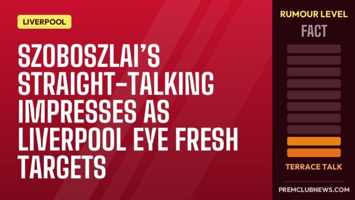 Szoboszlai’s straight-talking impresses as Liverpool eye fresh targets
