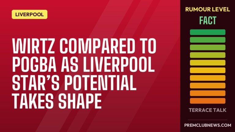 Wirtz Compared to Pogba as Liverpool Star’s Potential Takes Shape