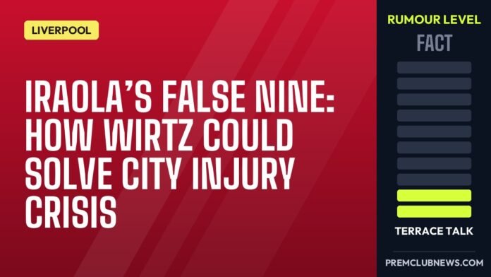 Iraola’s false nine: how Wirtz could solve City injury crisis Iraola’s false nine: how Wirtz could solve City injury crisis