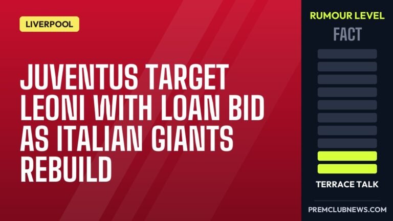 Juventus target Leoni with loan bid as Italian giants rebuild